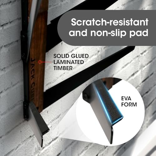 J JACKCUBE DESIGN Skateboard Wall Mount Storage Rack, Longboard Organizer Horizontal Display Holder Floating Shelf for 5 Skate Deck - MK957A - Image 4
