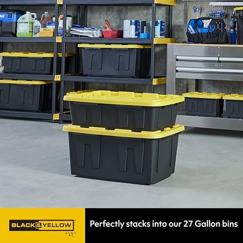 CX Heavy Duty 15-Gallon Stackable Plastic Storage Bins with Lids, 5 Pack - Image 4