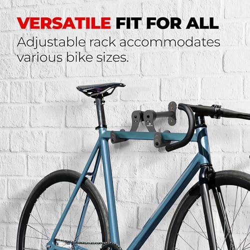 PRO BIKE TOOL Bike Rack for Garage Wall Mount - Horizontal Bike Storage - Image 4