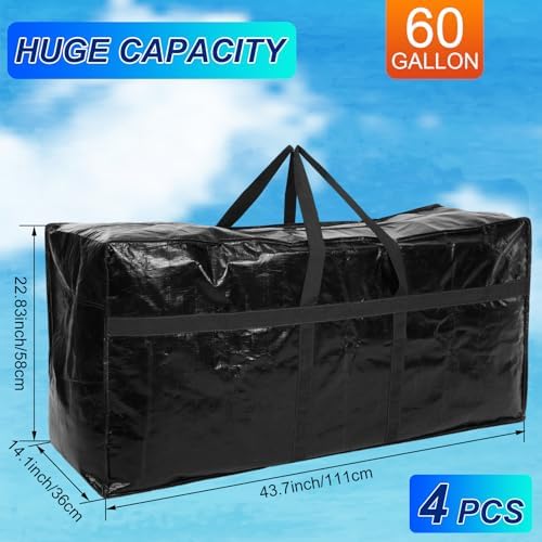 4 Pcs 60 Gallon Extra Large Moving Bags Heavy Duty Storage Bag - Image 2