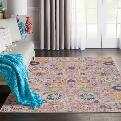 Nourison Home Passion Silver 5'3" x 7'3" Area Rug - Easy Clean, Non Shedding, Bed Room, Living Room, Dining Room, Kitchen (5' x 7') - Image 5