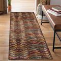 Liora Manne Marina Indoor/Outdoor Power Loomed Synthetic Blend Low Profile Area Rug - Contemporary Graphic Casual Colorful (Ripple Multi) (1'11" x 7'6") by LushDecor
