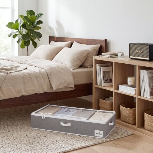 StorageWorks 7 Inch Low Profile Under Bed Storage Containers with Clear Lid - Image 5