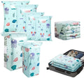 6 Pack Multi-Size Pump-Free Vacuum Storage Bags, Large Cube Vacuum Seal Bags, Space Saver Bags for Clothes, Comforters, Blankets by Qeuxv
