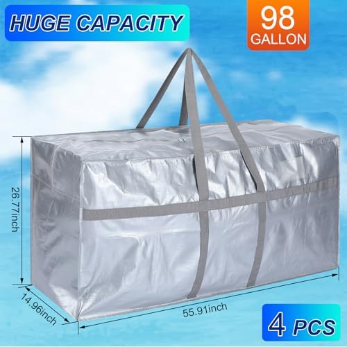 Windyun 4 Pack 98 Gallon Extra Large Moving Bags XXL Heavy Duty Storage Bag - Image 2