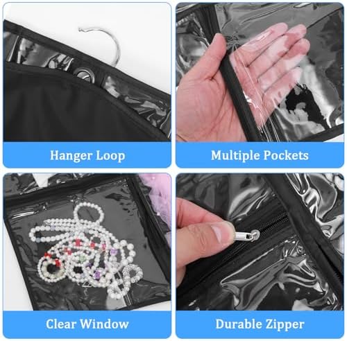 10 Pack Garment Bags for Dance Costumes, 40" Garment Bags for Hanging Clothes with 3 Clear Zipper Pocket, Waterproof Cheer Uniform Garments Bag for Dance Competition, Travel, Closet Storage (Black) - Image 3