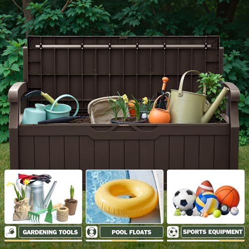 Flamaker 80 Gallon Storage Bench with Cushion, Waterproof, All-Weather - Image 6