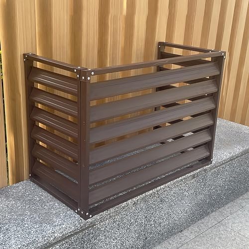 Outdoor Air Conditioner Cover Aluminum, All Weather Protective Cover, Trash Can Enclosure Freestanding Privacy Screen Fence Panels AC Unit Cover Flower Stand Condenser Pool Equipment Enclosure ( Color by KAXLDHH