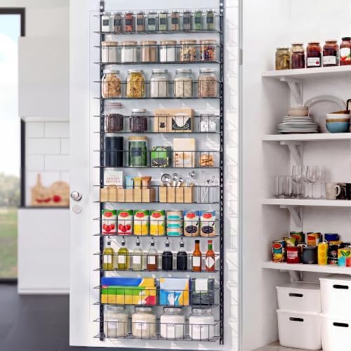 ElegantArray 10-Tier Pantry Door Organizer, Black by Unknown