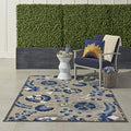 Nourison Home Aloha Natural Blue 5'3" x 7'5" Area Rug - Easy Clean, Non Shedding, Bed Room, Living Room, Dining Room, Kitchen (5' x 8') by NourisonHome