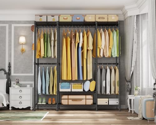 Ulif E3 Heavy Duty Garment Rack 4-Tier Freestanding Closet Organizer System - Image 6