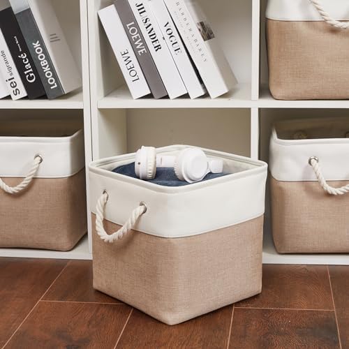 11 Inch 6 Pack Cube Storage Bins with Handles - Image 4