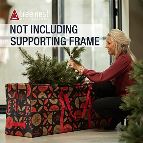 Tree Nest Rolling Christmas Tree Storage Bag 7.5ft Christmas Tree Box for Xmas Artificial Disassembled Trees Holiday Extra Large Storage Bags Container with Wheels & Handles Waterproof Canvas Oxford - Image 2