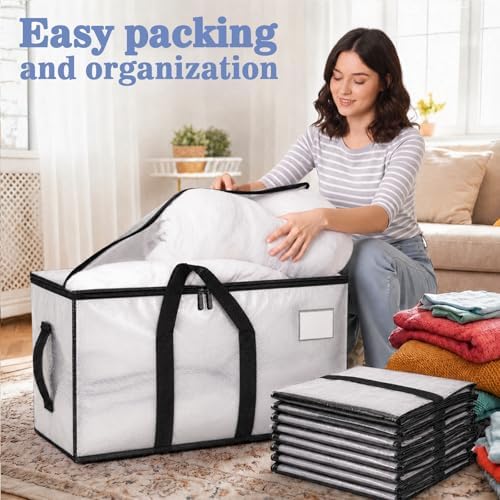 Songrey Extra Large Heavy Duty Moving Bags, 12 Pack, Clear - Image 5