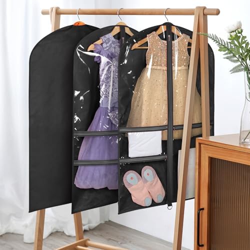 Univivi 40 Inch Dance Costume Garment Bags for Dancers, Black, 8 Pack - Image 5