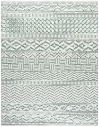 SAFAVIEH Washable Rug Outdoor Courtyard Collection - 8' x 10', Beige & Green, Non-Shedding & Easy Cleaning, Ideal for Patio, Backyard, Mudroom, DIning Space (CY8196-55712) - Image 2