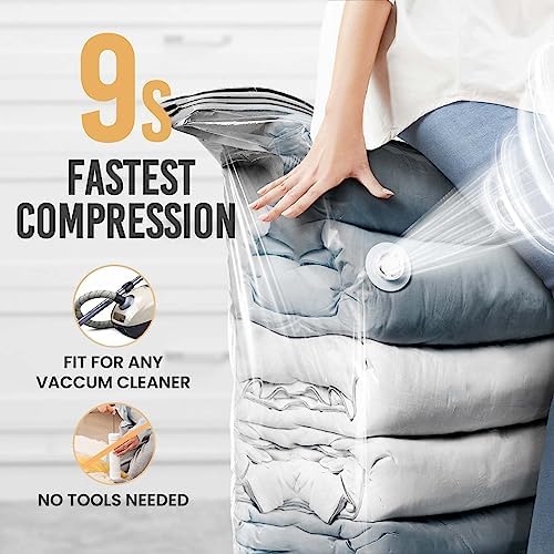 TAILI 10 Pack Vacuum Storage Bags, Jumbo Cube 31x40x15 Inch, Clear - Image 4