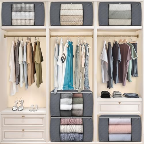 Fab totes 90L Clothes Storage, Foldable Thick Fabric Blanket Storage Bags - Image 6