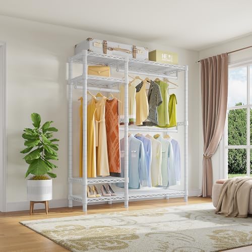 VIPEK V2 Heavy Duty Clothes Rack, Metal Closet Rack Organizer, White - Image 2