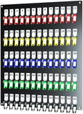 65 Hooks Acrylic Key Board with Numbers, Wall Mount Key Holder Rack with 65 Tags, Key Storage Organization, Black Hanging Board for Garage, Car Dealer, Office, Home, Hotel, Real Estate, School by Nalwort