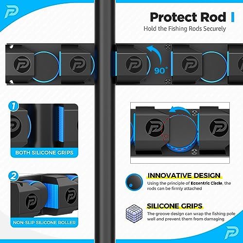 PLUSINNO V6 Vertical Fishing Rod Holder, Pole Holders for Heavy Combos - Image 4