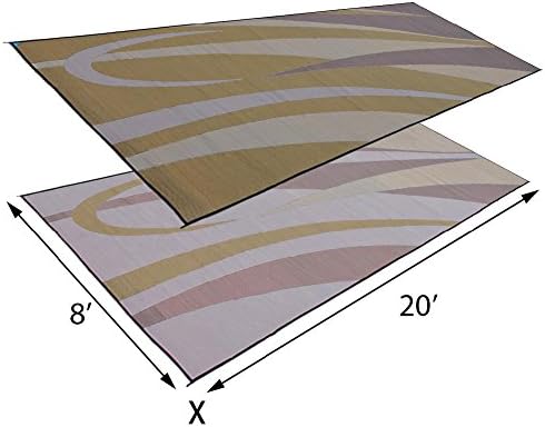 Stylish Camping GC7 Brown/Gold 8' x 20' Graphic Mat - Image 2