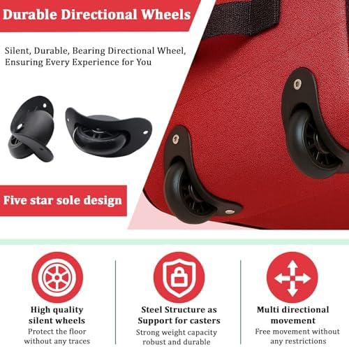 7.5 ft Christmas Tree Storage Bag, Heavy Duty Rolling Xmas Tree Bag with Reinforced Handles and Wheels, Large Storage Container for Trees and Decorations, Red - Image 5