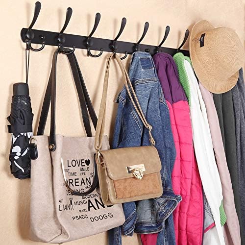 WEBI Coat Rack Wall Mount,37 5/8" Long,10 Hooks,Coat Hooks Wall Mounted,16" Hole to Hole,Coat Hanger Wall,Tri Hooks for Hanging Coats,Clothes,Jacket,Hats,White - Image 6