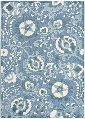 Nourison Home Aloha Blue 7'10" x 10'6" Area Rug - Easy Clean, Non Shedding, Bed Room, Living Room, Dining Room, Kitchen (8' x 11') - Image 3