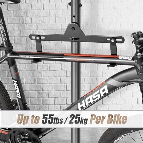 CyclingDeal 2 Bike Bicycle Vertical Hanger Parking Rack Gravity Floor Storage Stand for Garages or Apartments - Image 4