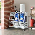 Lauren&Harold Golf Bag Organizer Garage Storage, Golf Storage Rack Stand Fits 2 Golf Bags, Golf Clubs and Other Golfing Equipment Accessories, Golf Organizer for Garage, Club, Shed, Basement by LaurenHarold