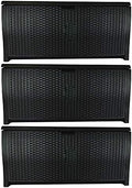 Suncast 99 Gallon Deck Garden Garage Home Wicker Resin Pool Box, Mocha (3 Pack) by Unknown