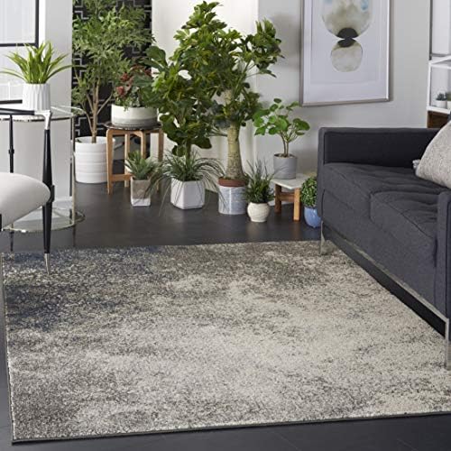 Nourison Home Passion Charcoal/Ivory 3'9'' x 5'9'' Area-Rug, Modern, Abstract, Easy-Cleaning, Non Shedding, Bed Room, Living Room, Dining Room, Kitchen, (4' x 6') - Image 6
