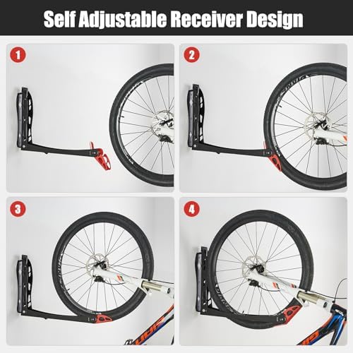 Ultrawall BIKEPAL Swivel Bike Racks, No Lift Wall Mounted Bike Rack Storage - Image 4