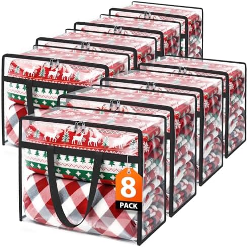 SpaceTrove Clear Storage Bags, 8-Pack Under Bed and Closet Organizers 90L by Unknown