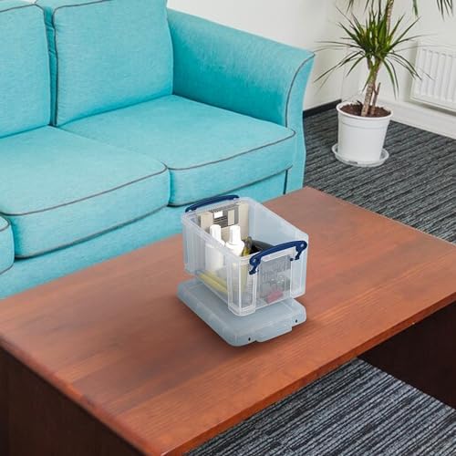 Really Useful Box 1.6 Liter Plastic Stackable Storage Container, 4 Pack - Image 6