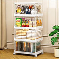 Clear Storage Bins with Lid 24Qt, 4 Pack Stackable Storage Bins, Acrylic Organizers, Plastic Multifunctional Folding Storage Bins, Plastic Stackable Storage Box for Bedroom, Living Room, Office by YFXCVSL