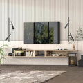 Atelier Mobili Floating TV Stand for Up to 65 Inch TVs – Wall Mounted Floating Shelf for Under TV, Entryway Organizer & Bedroom Vanity – Multi-Purpose Storage & Display Console (Oak, 100INCH) by AtelierMobili