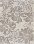 Gertmenian Indoor Outdoor Casual Area Rug - 9x13 Extra Large, Fade Resistant, Ideal for High Traffic in Living Room, Bedroom, Patio - Woodbury Floral, Gray, 28816 by Gertmenian