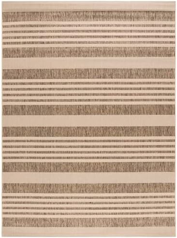 SAFAVIEH Courtyard Outdoor Area Rug 9x12, Large Brown & Bone CY6062-242 - Image 3