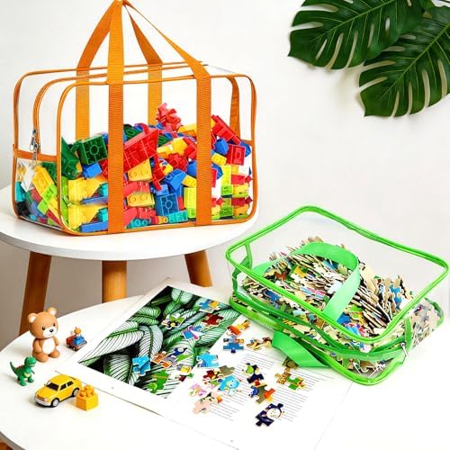 6 Colors Large, XL, XXL Toy Storage Bags with Labels Clear Toy Organizer - Image 4