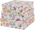Soul & Lane - Keepsake Storage Boxes with Lids, Set of 3, Floral Collage by SoulLane
