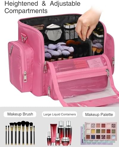 NAONAYA Makeup Brush Bag, Clear Makeup Brush Holder, Extra Large Capacity - Image 3