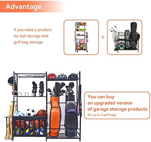 WALMANN Garage Sports Equipment Organizer, Golf Bag Stand for Garage - Image 3