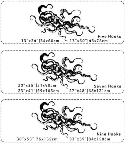 Octopus Coat Rack Wall Mount, Octopus Metal Wall Coat Rack, Ocean Monster Key Holder Wall Mounted, Kraken Hooks for Wall, Towel Hanger Rack Decor for Bathroom (Gold, 33"x59"|84x150cm) - Image 4