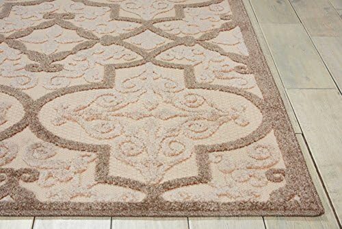 Nourison Home Aloha Cream 5'3" x 7'5" Area Rug - Easy Clean, Non Shedding, Bed Room, Living Room, Dining Room, Kitchen (5' x 8') - Image 4