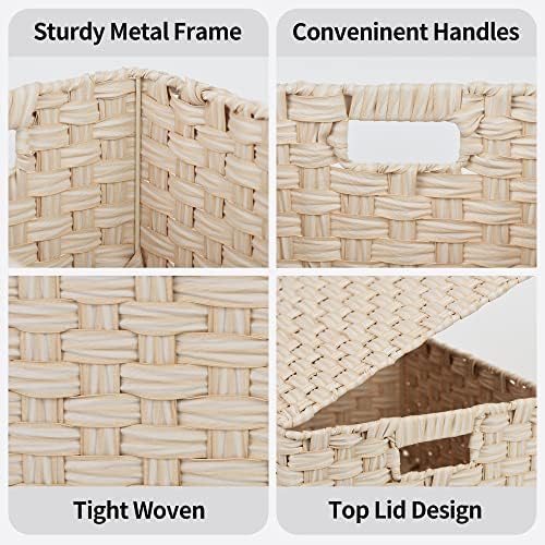 GRANNY SAYS Wicker Baskets with Lids, Woven Storage Basket with Lid - Image 5