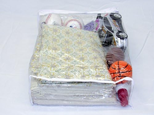 Heavy Duty Vinyl Zippered Closet Storage Bags (Clear) for Sweaters, Blankets, Comforters, Bedding Sets and Much More! (11" x 15" x 4") 2.9 Gallon 20-Pack - Image 4