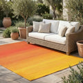 Fab Habitat Outdoor Rug - Waterproof, Fade Resistant, Crease-Free - Premium Recycled Plastic - Ombre - Patio, Porch, Deck, Balcony - Big Sur - Sunset - 5 x 8 ft by FabHabitat