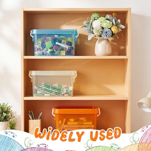 Wenqik 12 Pack Colorful Plastic Storage Bins with Lids, Pastel - Image 5